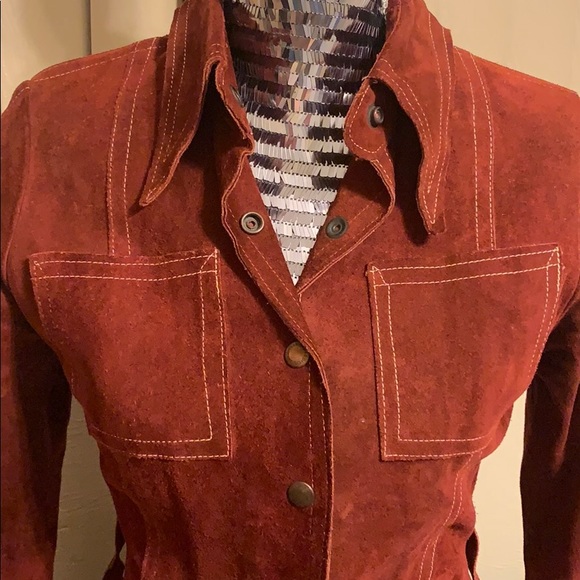 Vintage Ruby Suede Bagatelle Coat - Picture 2 of 6